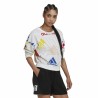 Sweat sans capuche femme Adidas Essentials Multi-Coloured Blanc