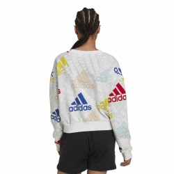 Sweat sans capuche femme Adidas Essentials Multi-Coloured Blanc