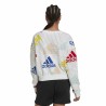 Sweat sans capuche femme Adidas Essentials Multi-Coloured Blanc