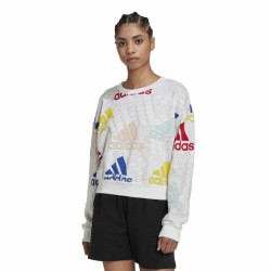 Sweat sans capuche femme Adidas Essentials Multi-Coloured Blanc