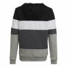 Sweat à capuche enfant Adidas Colorblock Fleece Noir Gris