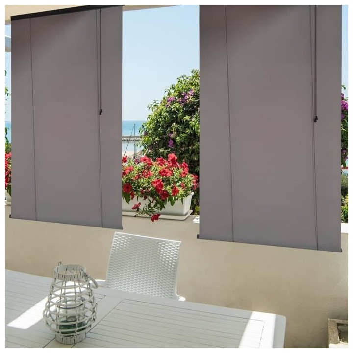 Set de 2 écrans latéraux 140x200cm gris anthracite