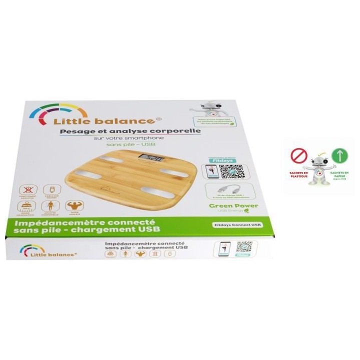 LITTLE BALANCE 8359 Bambou Connect 4 USB, Balance impédancemetre conn