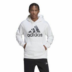 Sweat à capuche homme Adidas Essentials Camo Blanc