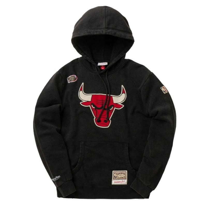 Sweat à capuche unisex Mitchell & Ness Chicago Noir