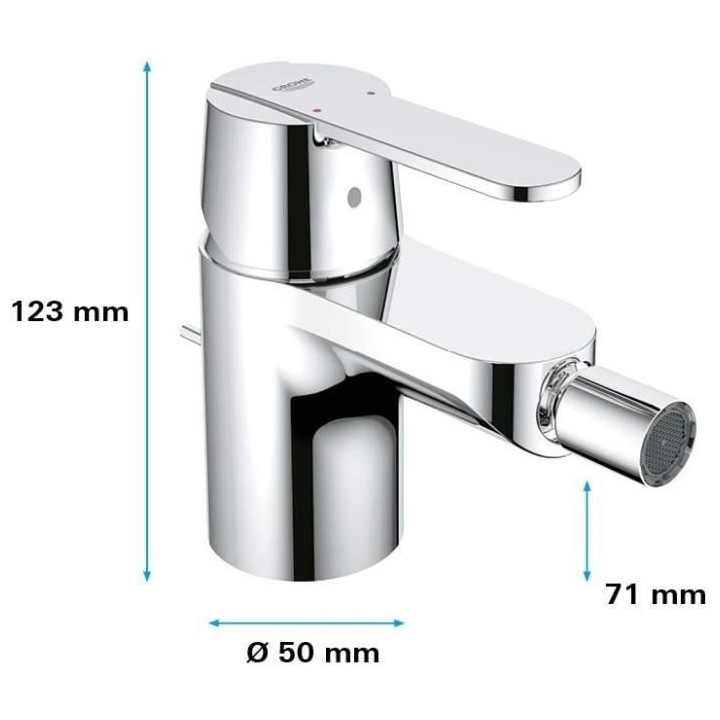 GROHE Mitigeur monocommande Bidet Taille S Get Chromé 32885000