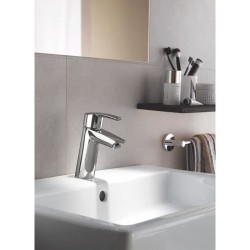 GROHE Robinet de salle de bains lavabo Start, mousseur économie d'eau, avec tirette de vidage, bonde incluse, taille M, 2345500