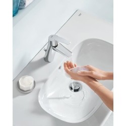 GROHE Robinet de salle de bains lavabo Start, mousseur économie d'eau, avec tirette de vidage, bonde incluse, taille M, 2345500