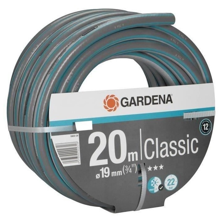 GARDENA Tuyau d'arrosage Classic – Longueur 20m – Ø19mm – Haute