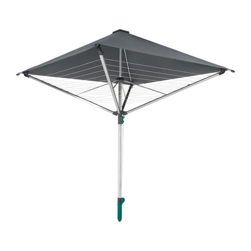 LEIFHEIT 82100 Séchoir parapluie LinoProtect 400, étendoir parapluie avec toit étanche, séchoir jardin inclus douille de sol