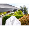 LEIFHEIT 82100 Séchoir parapluie LinoProtect 400, étendoir parapluie avec toit étanche, séchoir jardin inclus douille de sol