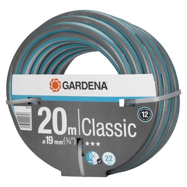 GARDENA Tuyau d'arrosage Classic – Longueur 20m – Ø19mm – Haute