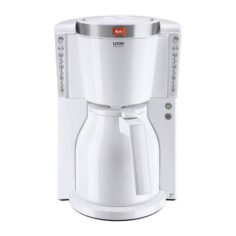 MELITTA 1011-11 Cafetiere Look IV Therm Selection 1011-11 Blanc/Acier Brossé