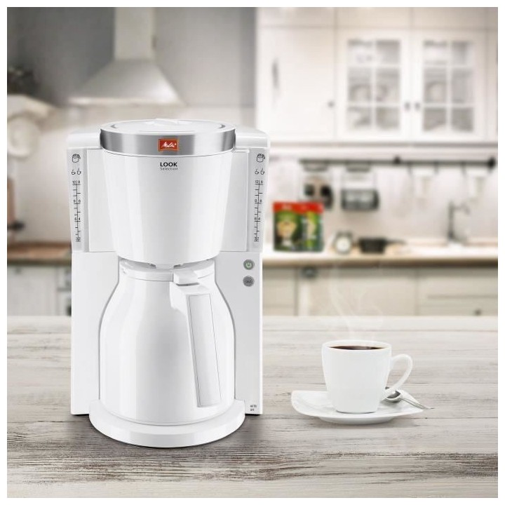 MELITTA 1011-11 Cafetiere Look IV Therm Selection 1011-11 Blanc/Acier