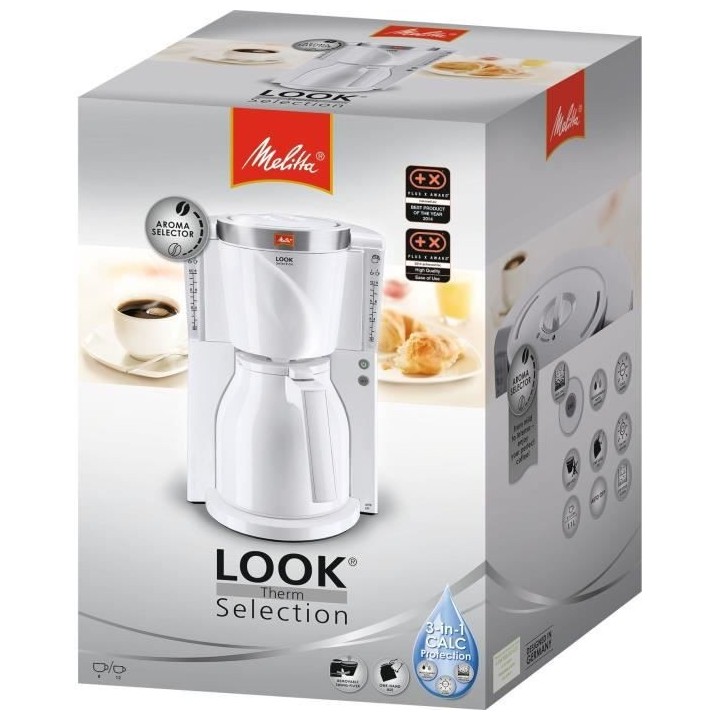 MELITTA 1011-11 Cafetiere Look IV Therm Selection 1011-11 Blanc/Acier