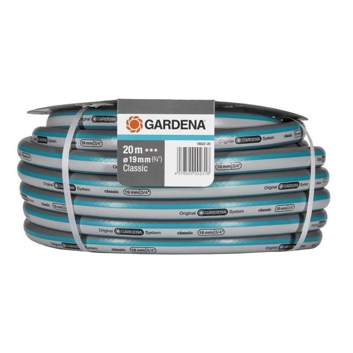 GARDENA Tuyau d'arrosage Classic – Longueur 20m – Ø19mm – Haute