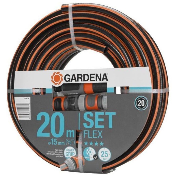 GARDENA Kit complet tuyau d'arrosage ComfortFLEX - Longueur 20m - Ø15