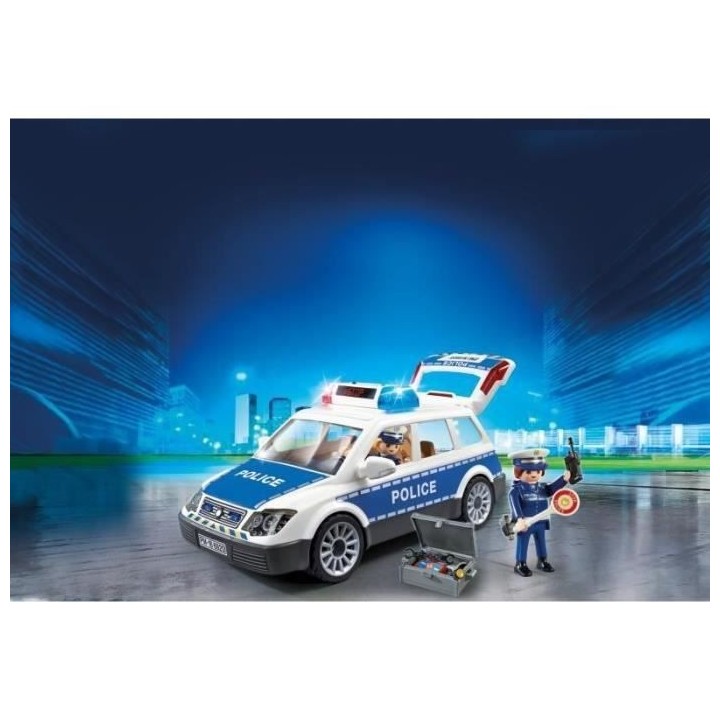 PLAYMOBIL 6920 - City Action - Voiture de Policiers avec Gyrophare et