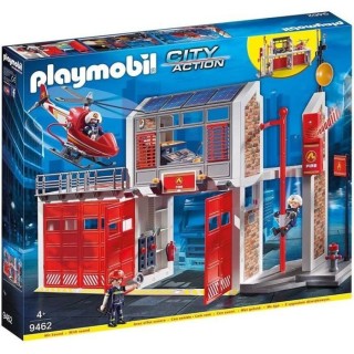 PLAYMOBIL 9462 - City Action - Caserne de pompiers avec hélicoptere