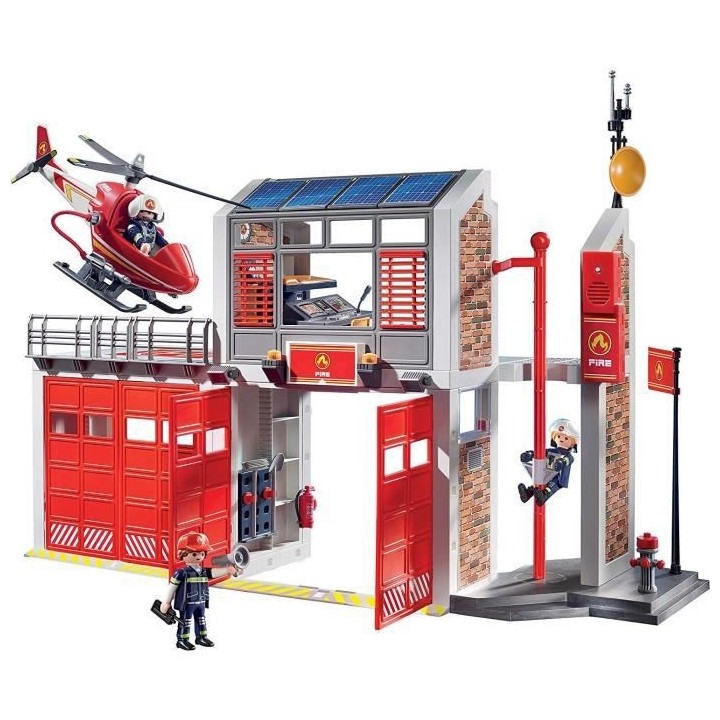 PLAYMOBIL 9462 - City Action - Caserne de pompiers avec hélicoptere