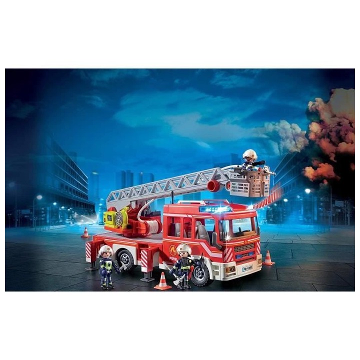 PLAYMOBIL 9463 - City Action - Camion de pompiers avec échelle pivota