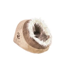 TRIXIE Abri Douillet Minou pour Chat - Beige - 35 × 26 × 41 cm