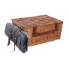 Panier DKD Home Decor Pique-nique Marron Blue marine osier (46 x 30 x 20 cm)