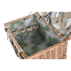 Panier DKD Home Decor Pique-nique Naturel Vert osier (44 x 30 x 22 cm)