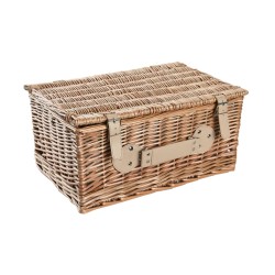 Panier DKD Home Decor Pique-nique Naturel Vert osier (44 x 30 x 22 cm)