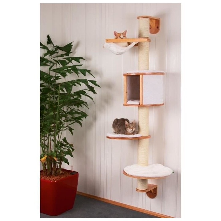Kerbl Arbre a chats mural Dolomit 168 cm Blanc 81500
