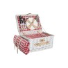 Panier DKD Home Decor Pique-nique Rouge Blanc osier (40 x 28 x 20 cm)