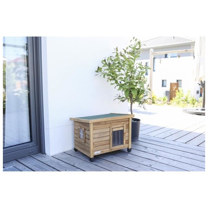 KERBL Maison pour chat Rustica 57x42x45cm - Bois