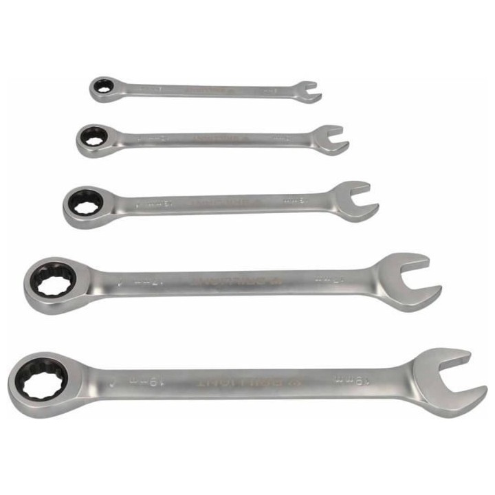 Jeu de clés mixtes a cliquet | 5 pieces - Brilliant Tools BT013005 -