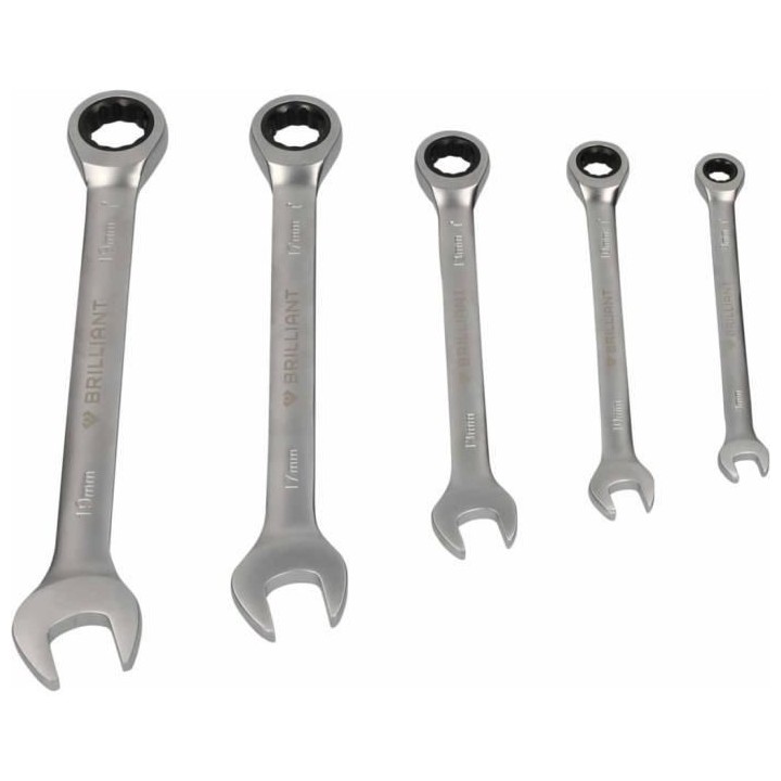 Jeu de clés mixtes a cliquet | 5 pieces - Brilliant Tools BT013005 -