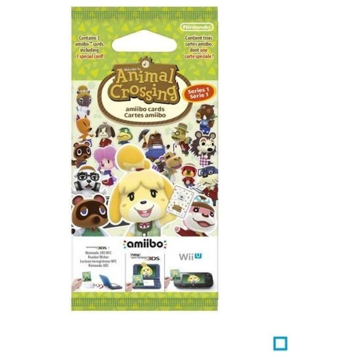 Cartes Animal Crossing Happy Home Designer (paquet de 3 cartes - 1 sp