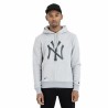 Sweat à capuche homme New Era New York Yankees Team Logo Gris clair