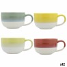 Tasse Quid Atenua Céramique Multicouleur (460 ml) (12 Unités)