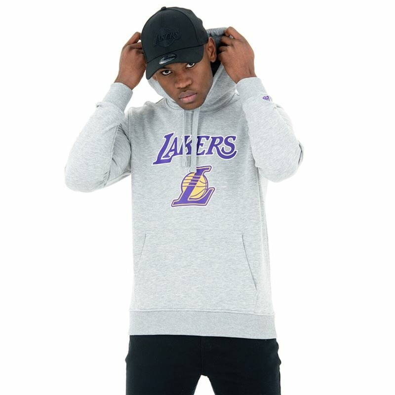 Sweat à capuche unisex New Era LA Lakers Gris