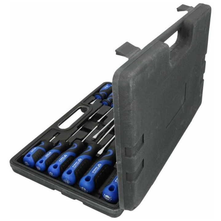 Jeu de 12 tournevis fente et PH - Brilliant Tools BT033012 - Coffret v