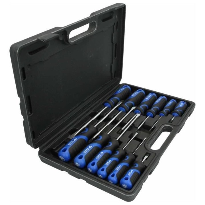 Jeu de 12 tournevis fente et PH - Brilliant Tools BT033012 - Coffret v