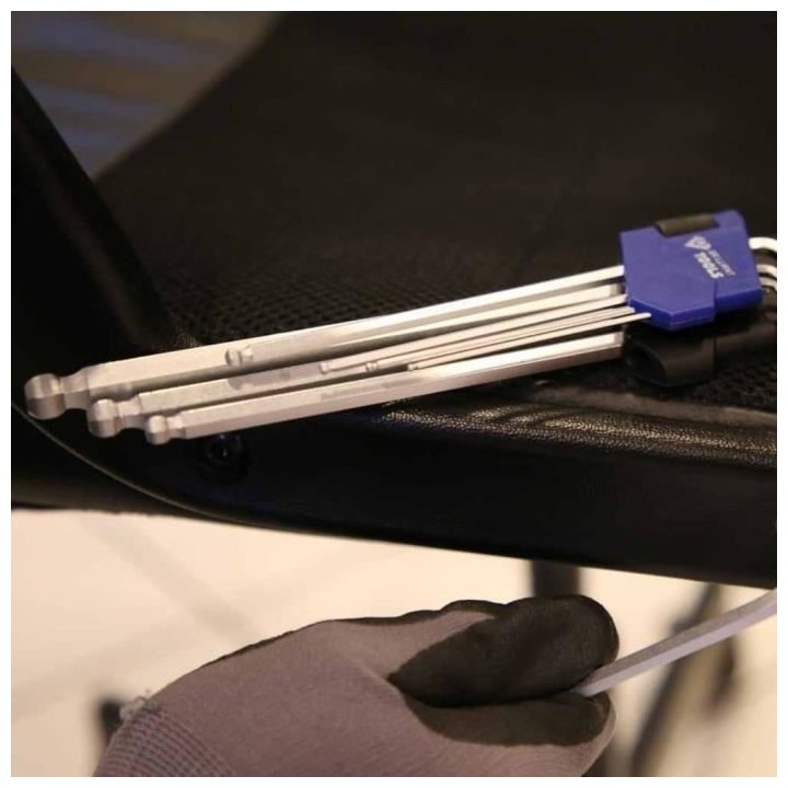 Jeu de clés 6 pans longues a tete sphérique | 9 pieces - Brilliant T