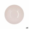 Assiette creuse Bidasoa Romantic Céramique Rose (22 cm) (12 Unités)