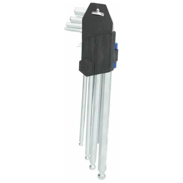 Jeu de clés 6 pans longues a tete sphérique | 9 pieces - Brilliant T