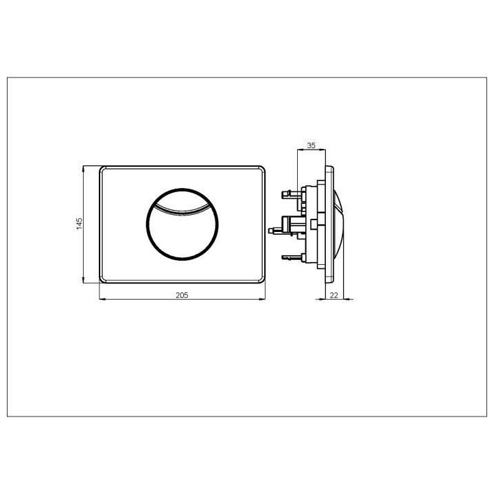 VILLEROY & BOCH Plaque de déclenchement ViConnect E100 chromé mat