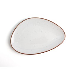 Assiette plate Ariane Terra Triangulaire Céramique Beige (Ø 29 cm) (6 Unités)