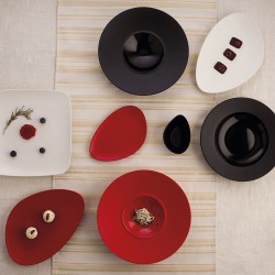 Assiette plate Ariane Antracita Carré Noir Céramique 20 cm (12 Unités)