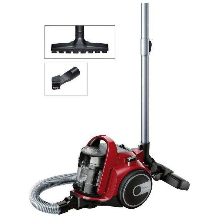 BOSCH BGC05AAA2 Cleann'n aspirateur sans sac rouge - 78 dB - 28 kWh/an