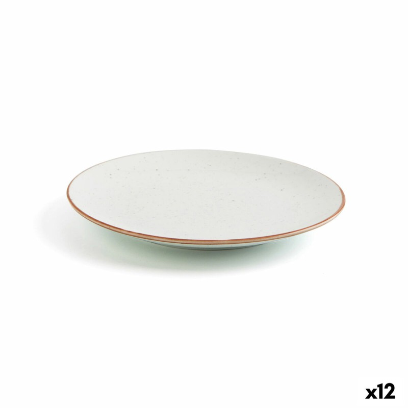 Assiette plate Ariane Terra Céramique Beige (Ø 18 cm) (12 Unités)