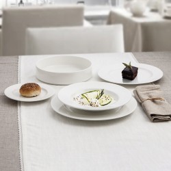 Assiette plate Ariane Prime Oblongue Céramique Blanc (22 x 20 cm) (12 Unités)