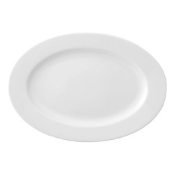 Assiette plate Ariane Prime Oblongue Céramique Blanc (22 x 20 cm) (12 Unités)